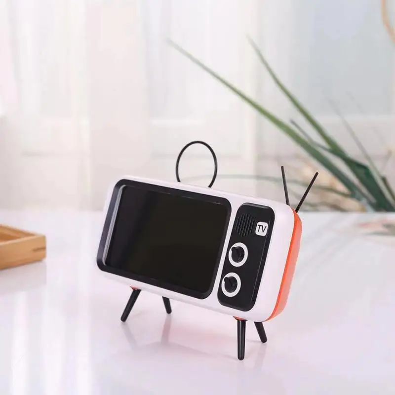 

Mobile Phone Bluetooth Speaker TV Music Player Retro Pocket Home Audio Electric Portable Mini Wireless Stereo Bracket