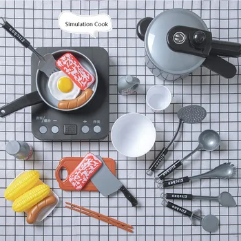 

Amazon Hot Selling 24pcs Simulation Pretend Role-Playing Kitchen Cook Sets Educational Toys With Sound and Lights for Children