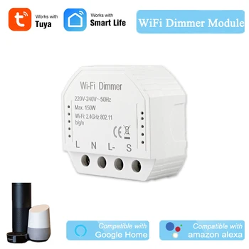 

Tuya Smart LED light Switch Module Wireless Control WiFi Light Dimmer Compatible With Alexa Google Home Smart DIY Breaker