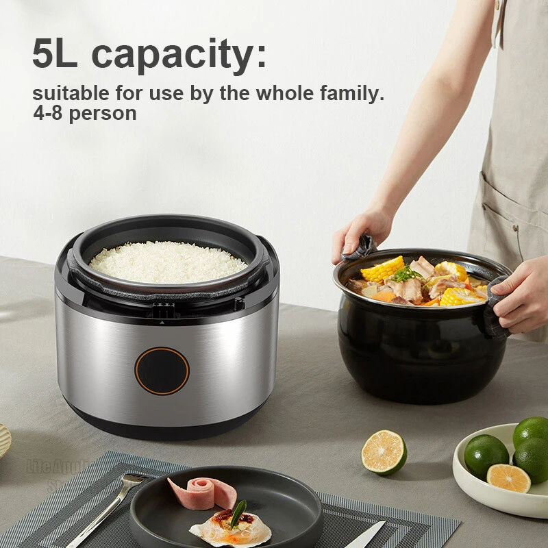 Joyoung Household Pressure Rice Cooker 5L Double Liners Multifunction Cooker 24H Appointment Adjustable Time Pressure