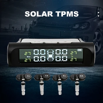 

Solar Tire Pressure Monitoring System Vibration Power-on Real-time Tester 4 Internal Sensors car accessories XZ-68