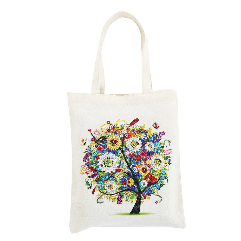 DIY 5D Diamond Painting Linen Tote Bag – Reusable Canvas Bag For Shopping, Beach, Travel - View #2