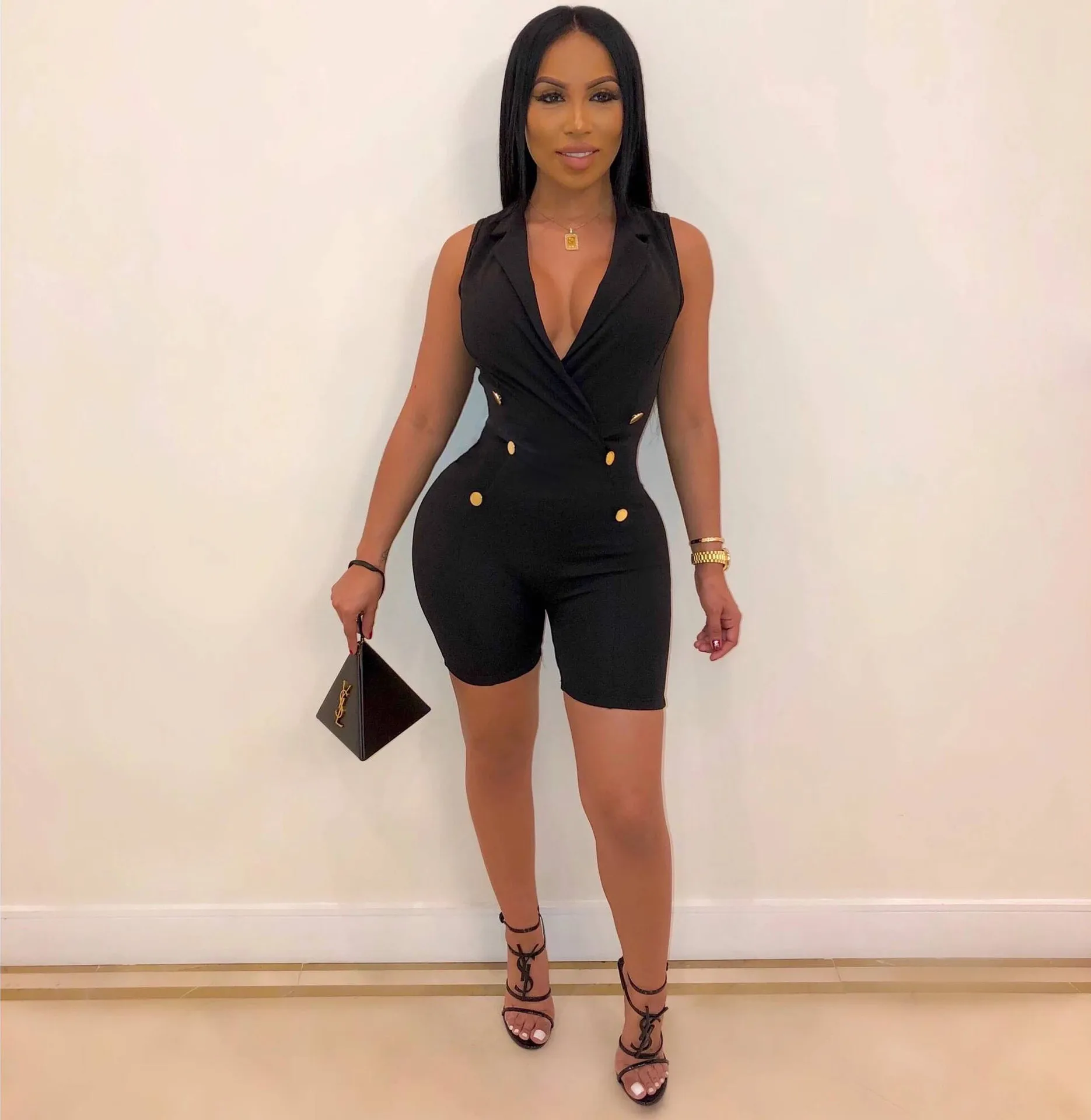 HAOOHU, сексуальный Облегающий комбинезон, Осенние Комбинезоны, Rave, цельные наряды, черные, желтые Комбинезоны, женский комбинезон, шорты