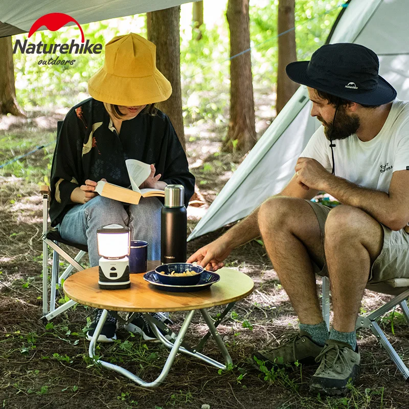 Naturehike Remover Foldable Bamboo Board Round Table Portable Outdoor Barbecue Camping Round Table