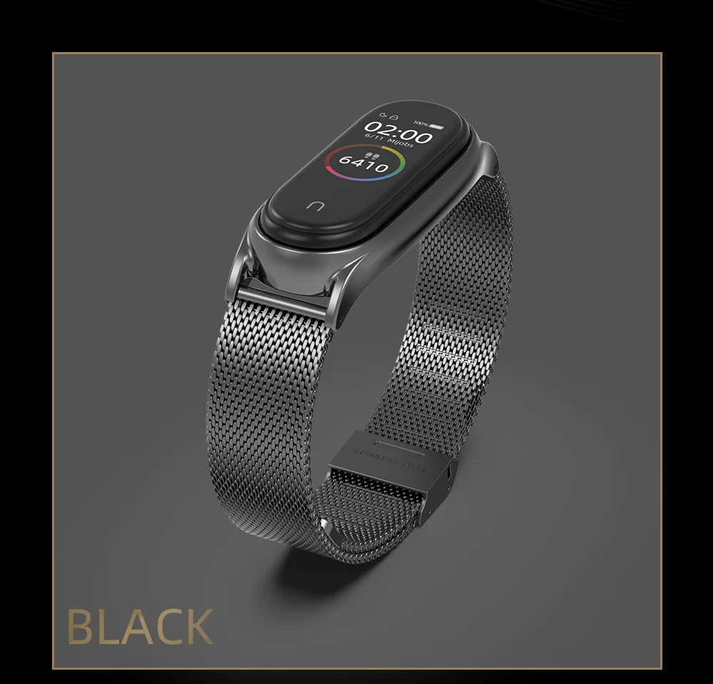 Сменный ремешок mi band 4 для xiaomi mi band 3 4, металлический браслет из нержавеющей стали, стальные браслеты, умные часы pulseira
