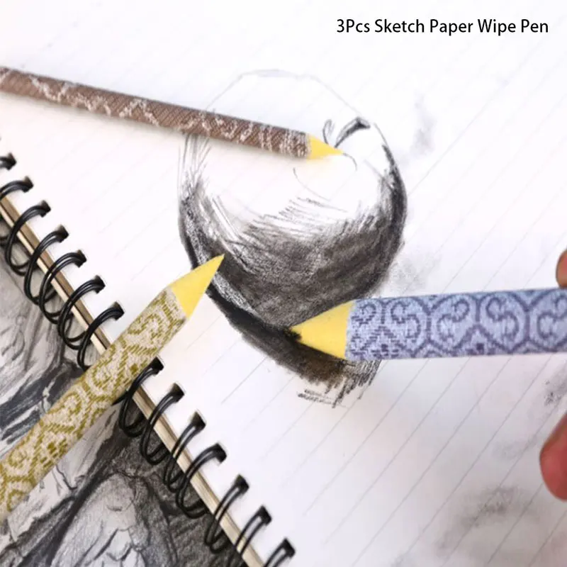 3Pcs Sketch Paper Pen Eraser Marker Paper Sketch Art Painting Supplies