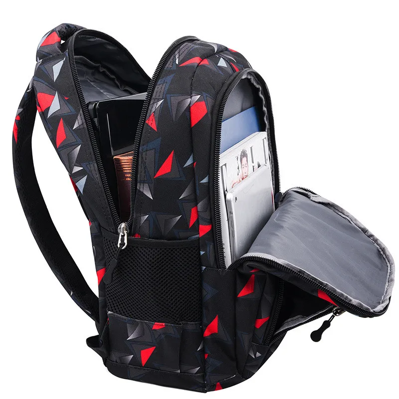 Geometric patterns Waterproof School Bags Girls Boys Children Backpack Kids Book Bag Mochila Escolar Schoolbag