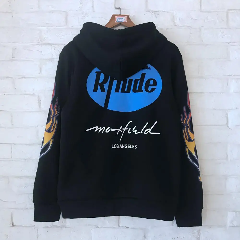 Для мужчин и женщин толстовки Rhude толстовки Legend Eagle Logo Rhude Толстовка LOSANGELS Kanye West Толстовка James уличная