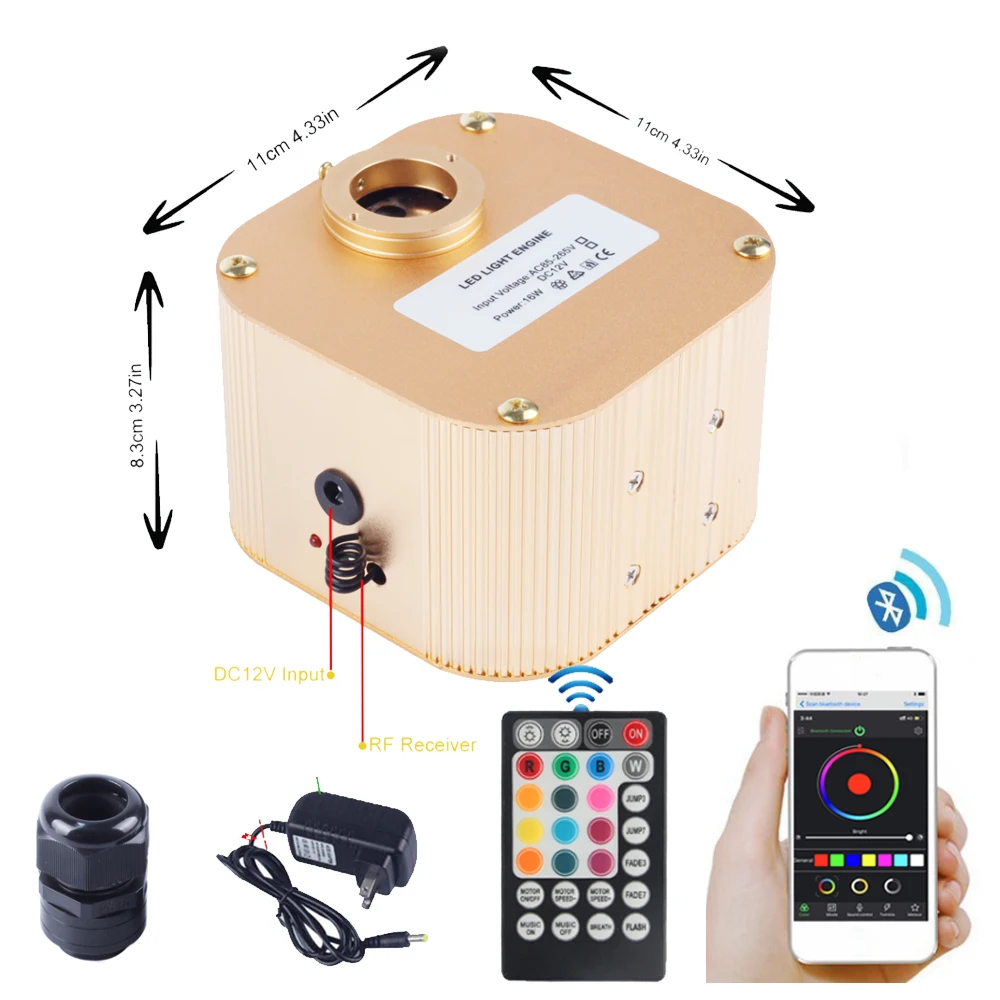 Maykit Bluetooth wifi app 16 Вт RGBW светодиодный светильник двигатель с эффектом мерцания RF