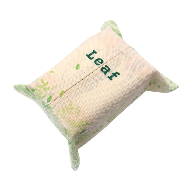 Green Leaf Flamingo Tissue Box Cloth Napkin Storage Bag Paper Container For Party Hotel Home Decoration - Цвет: 1