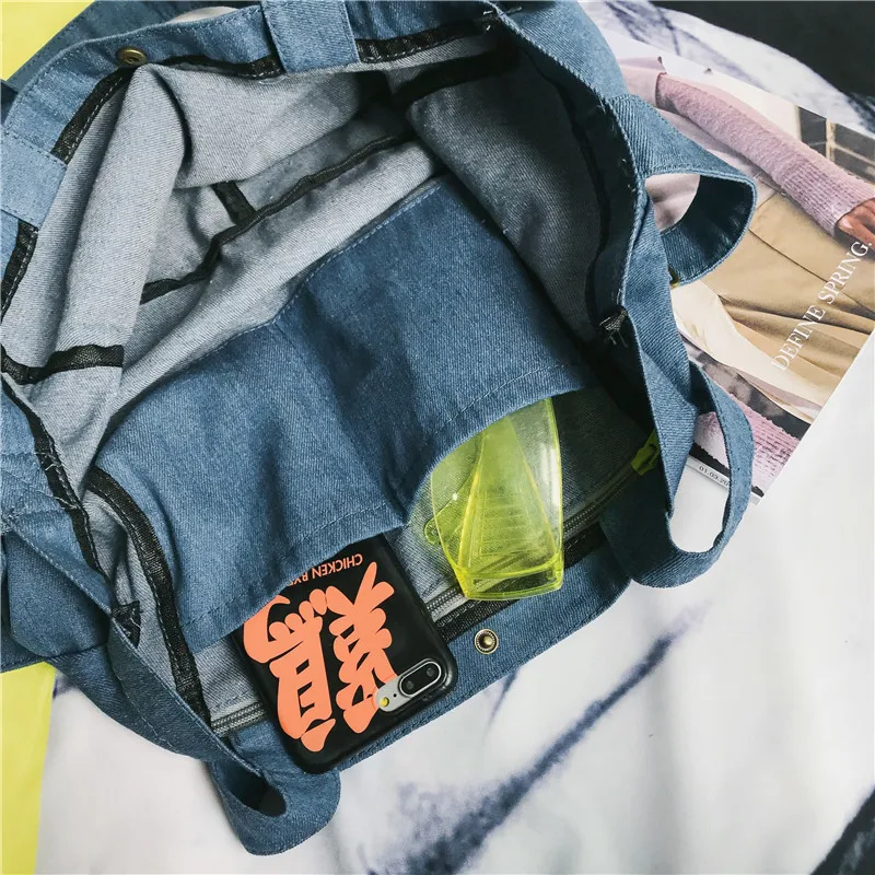 

Popular Brand Japanese-style Cowboy Toth Shoulder Bag Men's Large Capacity Casual High School Students-Clothes Shoulder Bag Vers