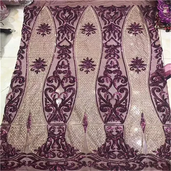 

Best Quality African Lace Fabric Swiss Voile Lace High Quality Embroidery sequins French Mesh 2019 Nigeria Lace Fabric