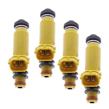 

beler 195500-4450 4pcs Fuel Injector Fit for Mazda RX8 MX5 Yellow Denso