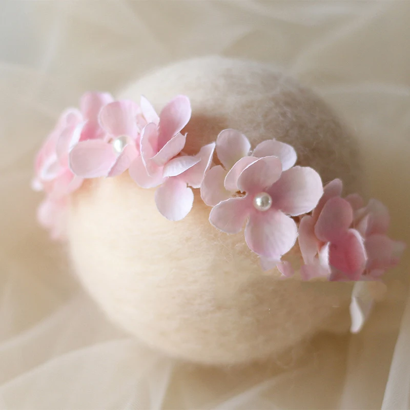 2021 Flower Baby Headband Infant Headwear Photography Garland Baby Shoot Accessories Studio Hair Band Newborn Photography Props