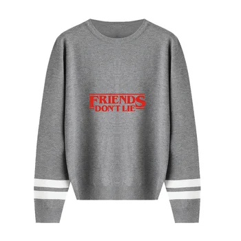 

stranger things print warm sweaters in couples Hot autumn winter long sleeve high quality warm casual Knitted Casual sweater
