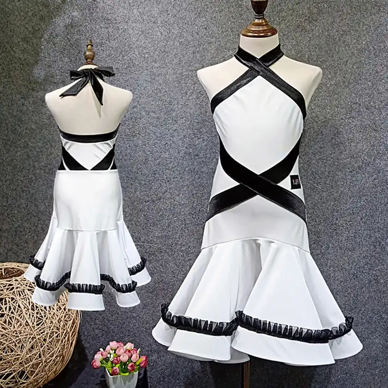 girls white halter dress