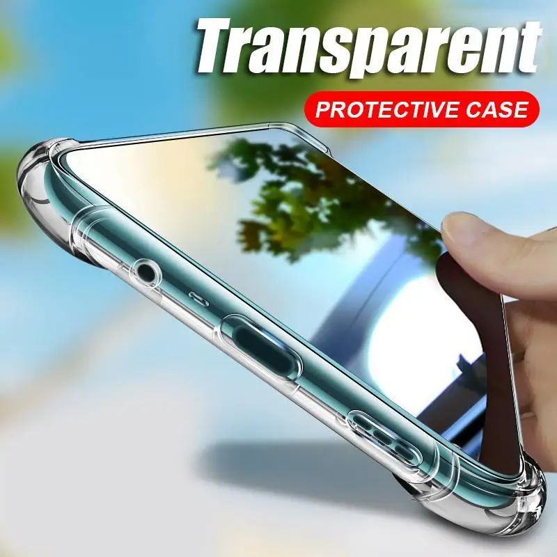 

Thin Clear Transparent Phone Case For Samsung M01 M11 M21 M31 M51 M30s M31s S7 Edge S8 S9 Plus S10e S20 Ultra Shockproof Cover