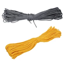 2 pcs 100ft 7 Strand 550 Survival Bushcraft паракорд парашютный шнур тип III-серый и желтый