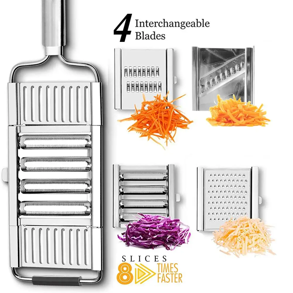 

Vegetable Cutter Stainless Steel Multi Blade Mandoline Slicer Potato Peeler Carrot Cheese Grater Vegetable Slicer Kitchen Tool