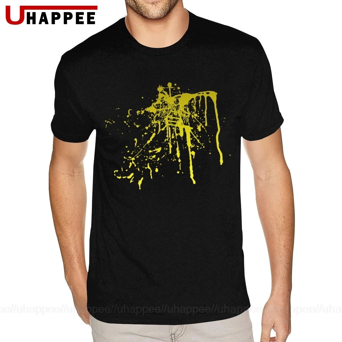 Футболка мужская с принтом Золотой моли и брызг базовая стильная тенниска