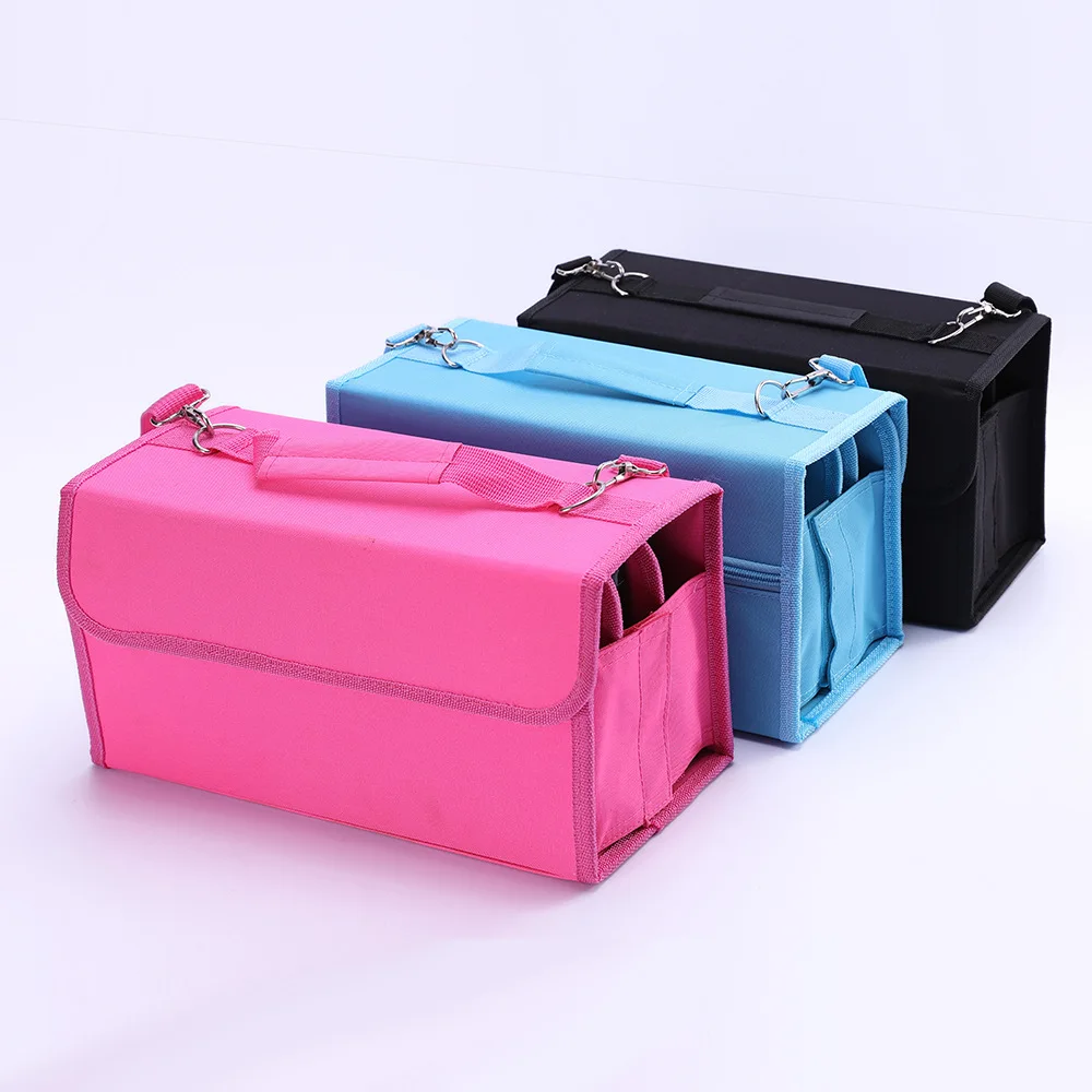 

80 Hole Portable Oxford Large Capacity Pencil Case For Art Marker Sketch Drawing Student School Office Storage Stationery Gift