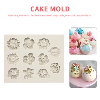 

Sunflower 3D silicone baking tools Flowers Silicone Cake Baking Mold Chocolate Mold Tool Silicone Fondant Mold DIY Crafts Mold