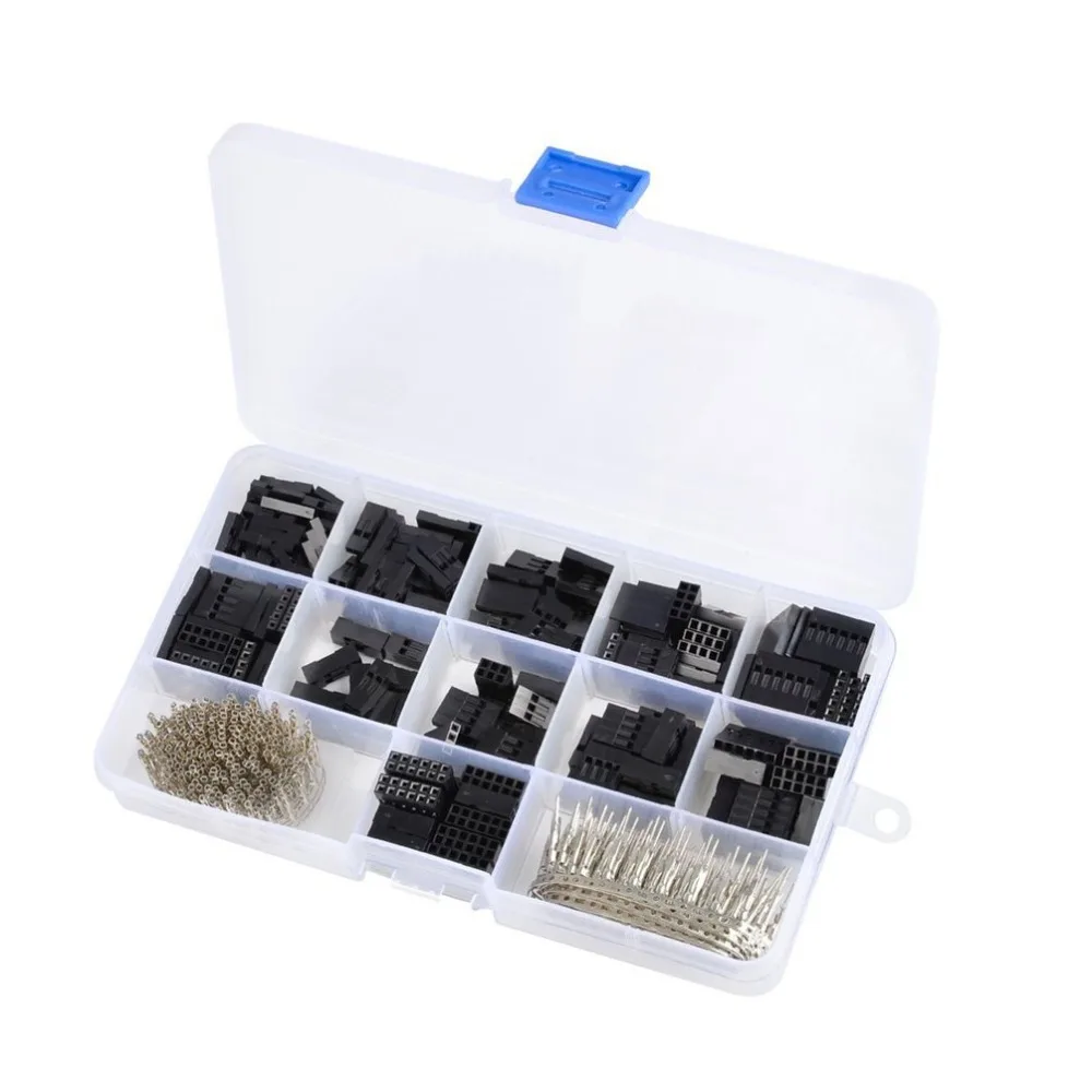 

620PCS Dupont Wire Jumper Header Connector Housing Assortment Kit Crimp Pin Male Female Terminal PCB Electronic DIY Kits Tools