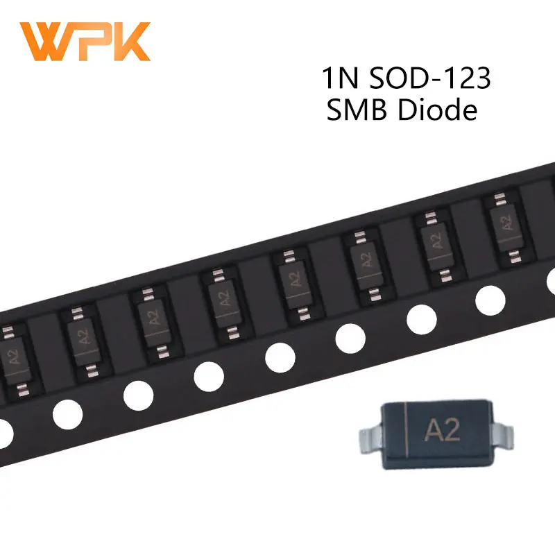 Диод быстрой переключения SMD SOD-100 1N4148W A2 1N4007W T7 1N5819W S4 T4 1N5819 SL 1N4007 1N5817 123 V 100 шт. |