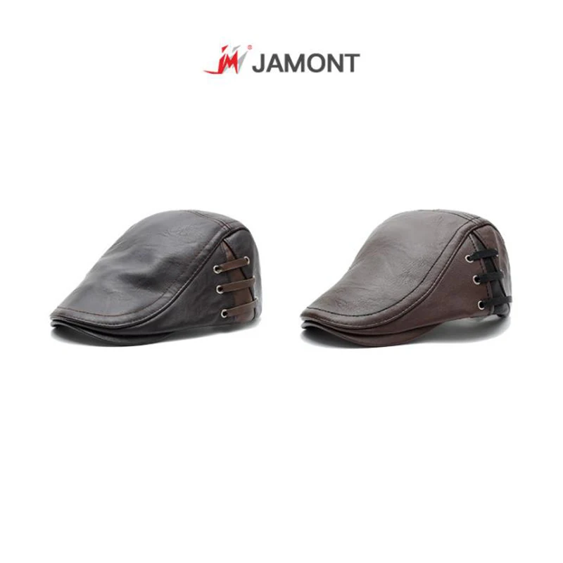 JAMONTT, Ретро стиль, мужская шапка, зимняя, козырек, шапка из искусственной кожи, берет, модная, повязка, мужская шапка, Зимняя кепка, шапка для папы