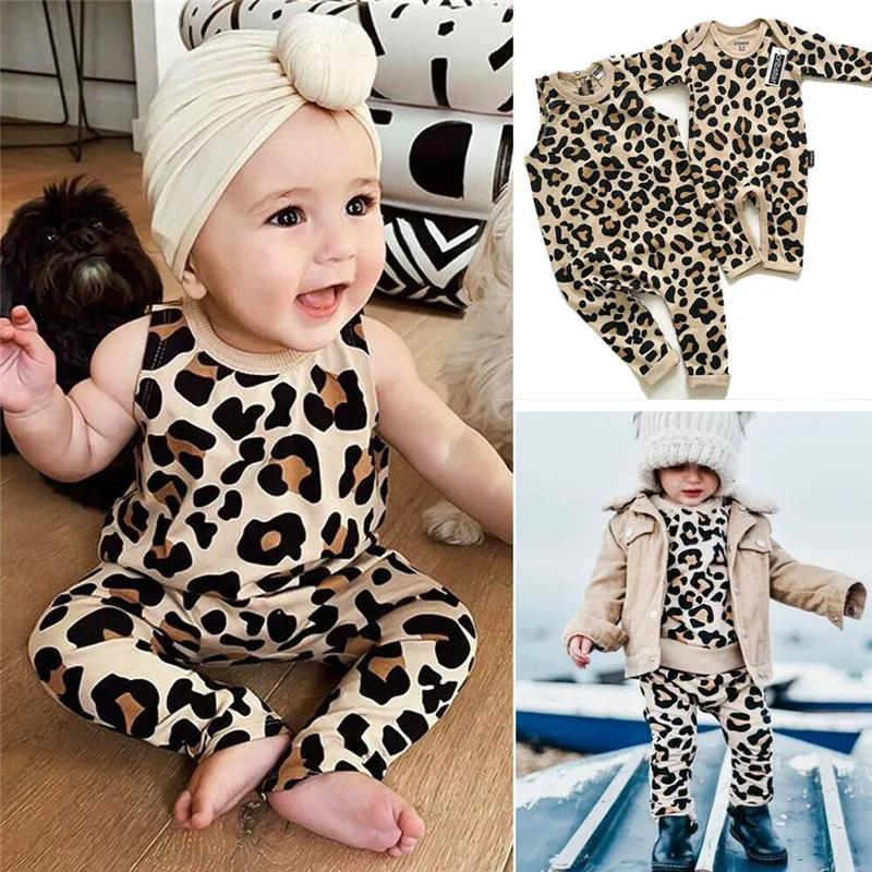 

Children Leopard Print Brother Sister Family Matching Clothes Fashion Toddler Girls Rompers Outfits Spring Autumn 1-6T Wear