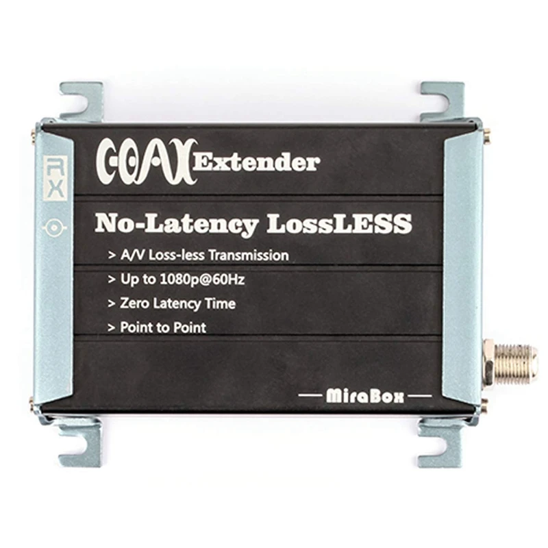 

ABKT-Mirabox Hdmi Coax Extender Receiver Over Single Rg59/Rg-6U Coaxial Cable With F Type Coaxial Connectors Support 1080P 300M