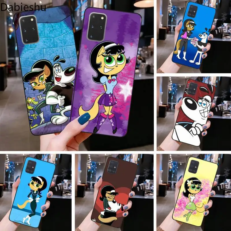 Черный силиконовый чехол для телефона с изображением щенка из мультфильма Китти