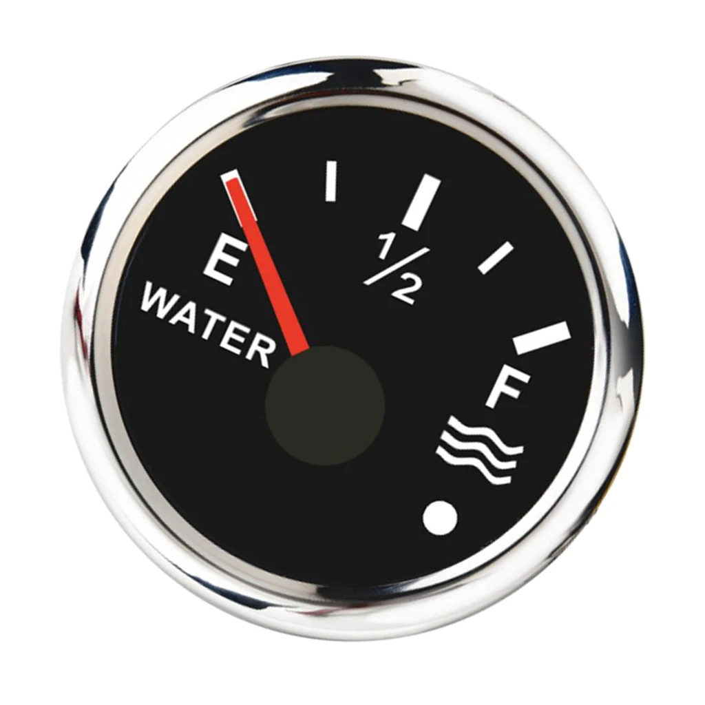 Marine Water Level Gauge - Boat Car Water Level Meter Indicator 0 - 190 ohm / 240 - 33ohm, with Backlight, IP 67 Waterproof