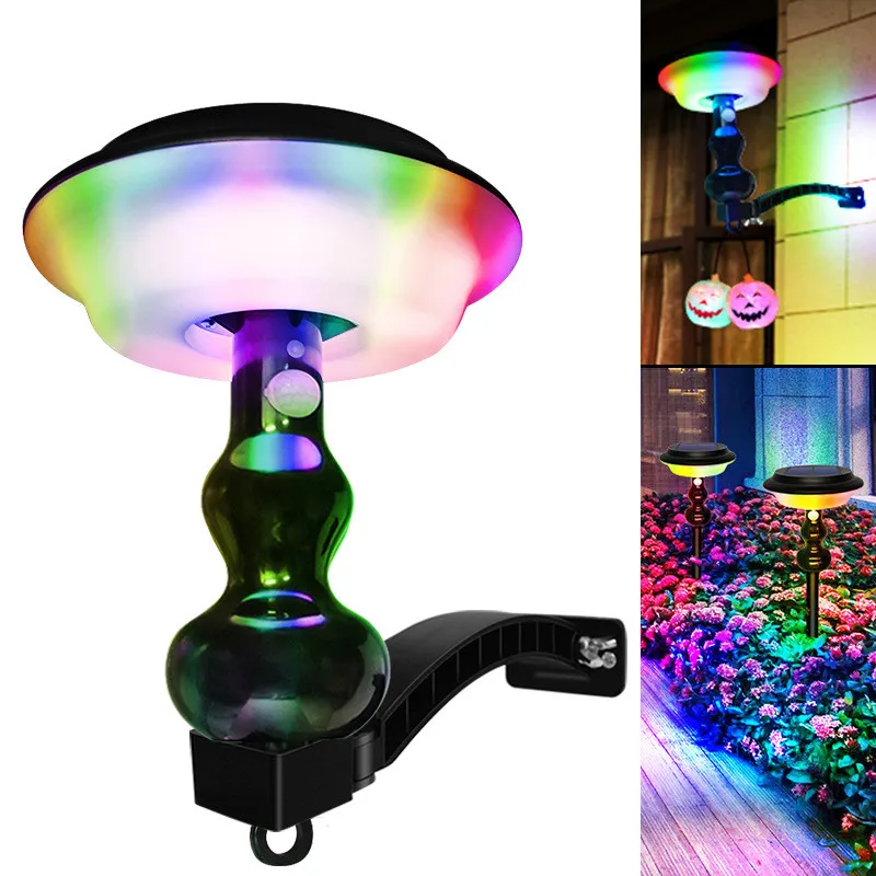 

Solar Wall Light Colorful Garden Lawn Lamp 64 Led Rgb Ground Light Waterproof Security Lighting for Outdoor Courtyard Wall Fence