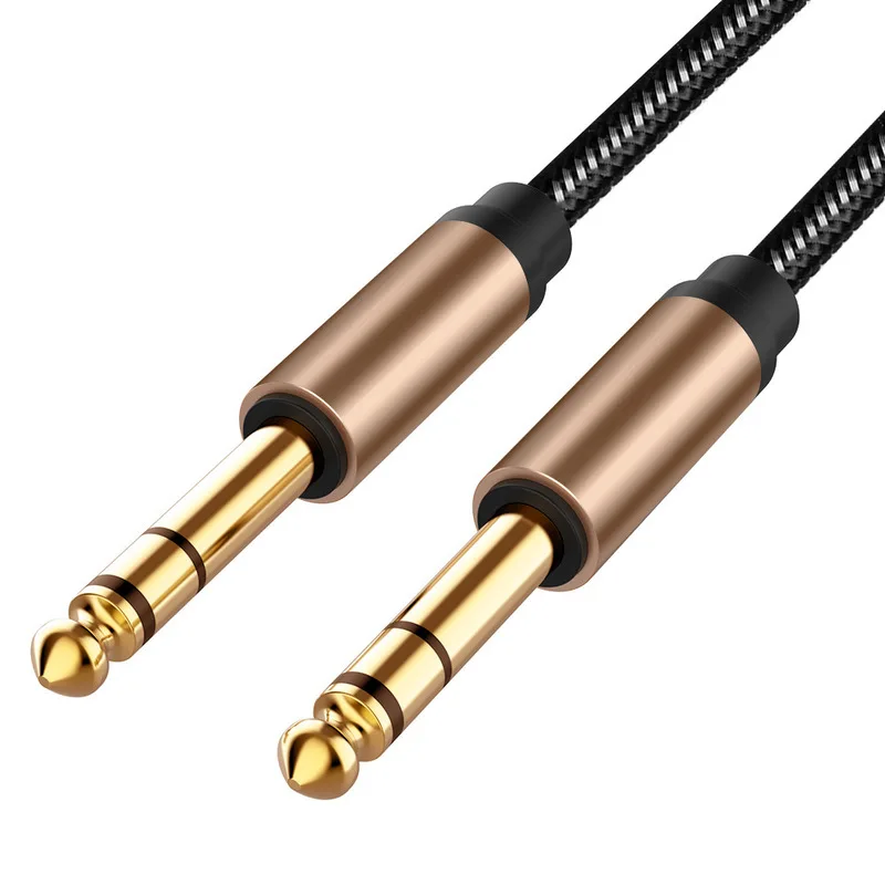 

6.5 To 6.5 Male To Male Nylon Braid 6.35 Large Two-core Computer Mixer for Guitar Mixer Amplifier Bass Auxiliary Audio Aux Cable