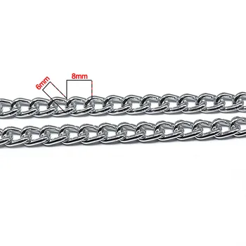 

1.2M 6*8mm Solid Necklace Link Chain Necklace Chains Bulk for DIY Jewelry Making Curb Aluminum Chains Link Cuban