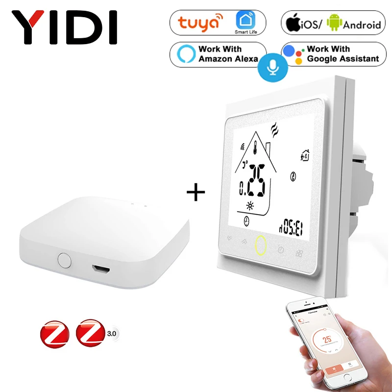 Умный термостат Zigbee Hub регулятор температуры для газового бойлера нагрева воды