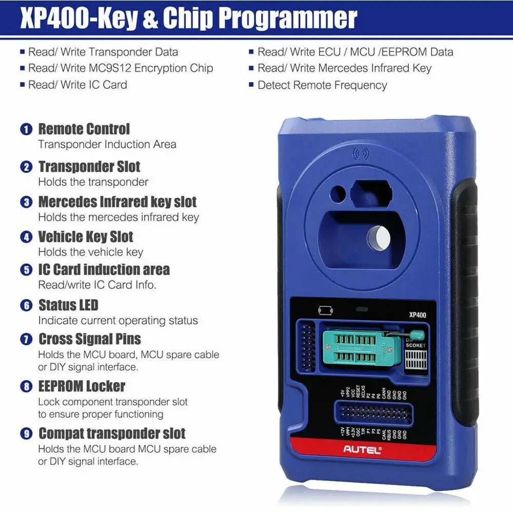 US $555.38 Autel Xp400 Key And Chip Programmer Work With Autel Maxiim Im608Im508