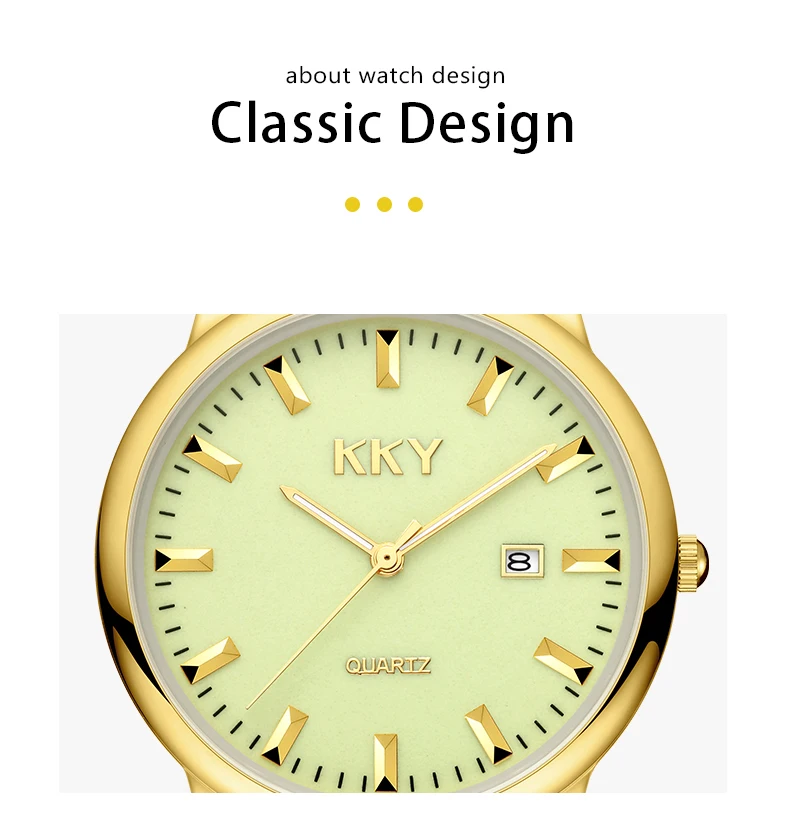 KKY New Brand Creative Golden Briquette Design Quartz Men Women Watches Relogio Masculino Luxury Wrist Watches Female Male Clock