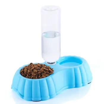 

Pumpkin Shape Pets Double Bowl Food Water Feeder Dispenser Distribution Easy Removal Eco-friendly for Pet Dishwasher Safe Cats