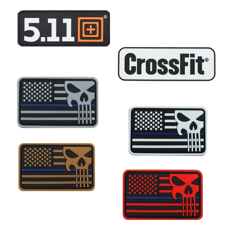 

3pcs/set PVC Military Patches 511 CrossFit American Navy Seals Tactical Morale Shoulder Armband Clothing Decor Applique Badge