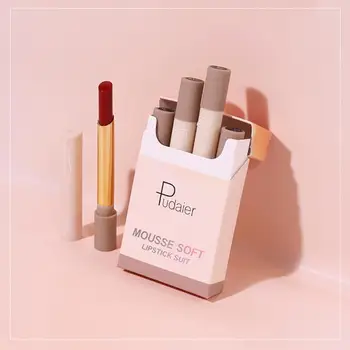 

Silky Small Cigarette Tube Lipstick Set 4 Colors Matte Soft Mist Portable Moisturizing Non-drying Lipstick