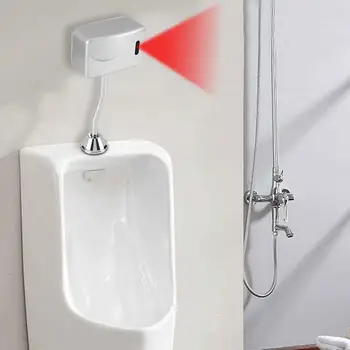 

Bathroom Toilet Exposed Wall Mounted Automatic Sensor Touchless Urinal Flush Valve DC 6V