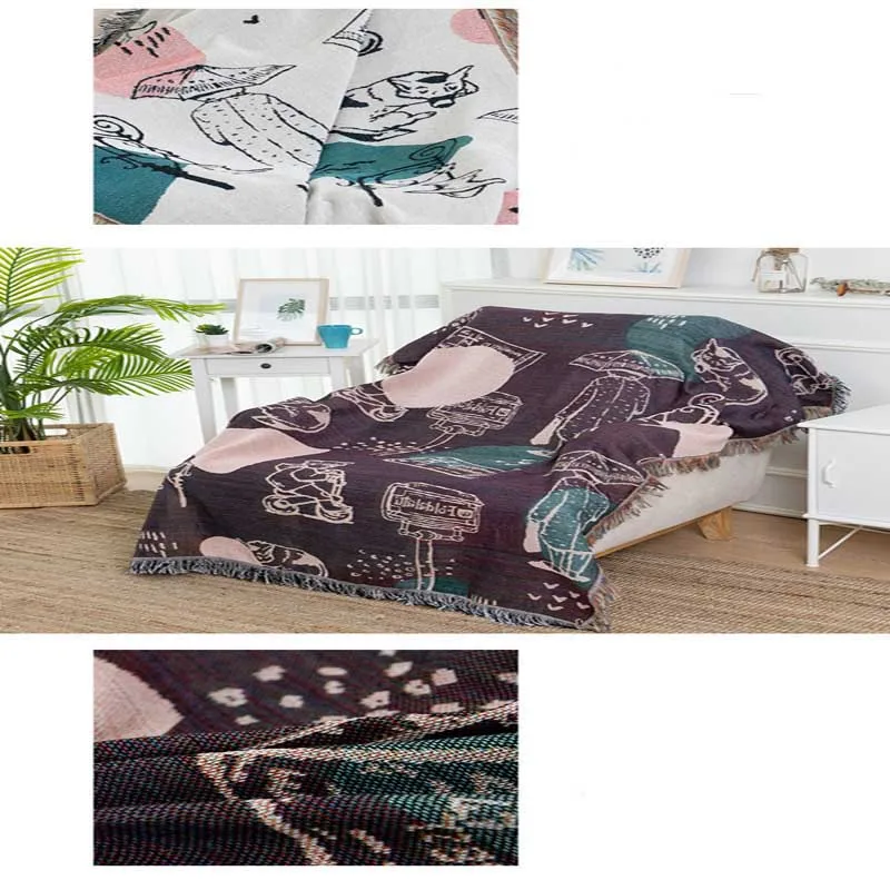 Скандинавское зимнее вязаное одеяло для спальни офисное кресло шезлонг покрывало плед кресло одеяло s