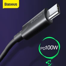 Baseus – câble USB type-c PD 100W pour recharge rapide et transfert de données, cordon de chargeur usb-c vers usb-c pour MacBook Pro et Samsung S20/S10/Huawei P40