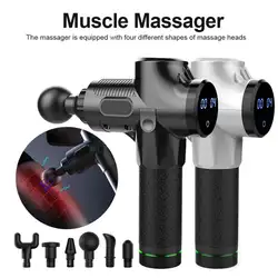 Электрический массажер для расслабления мышц, терапия, фасции, массажный пистолет, ручной глубокий Вибрационный массажер для мышц