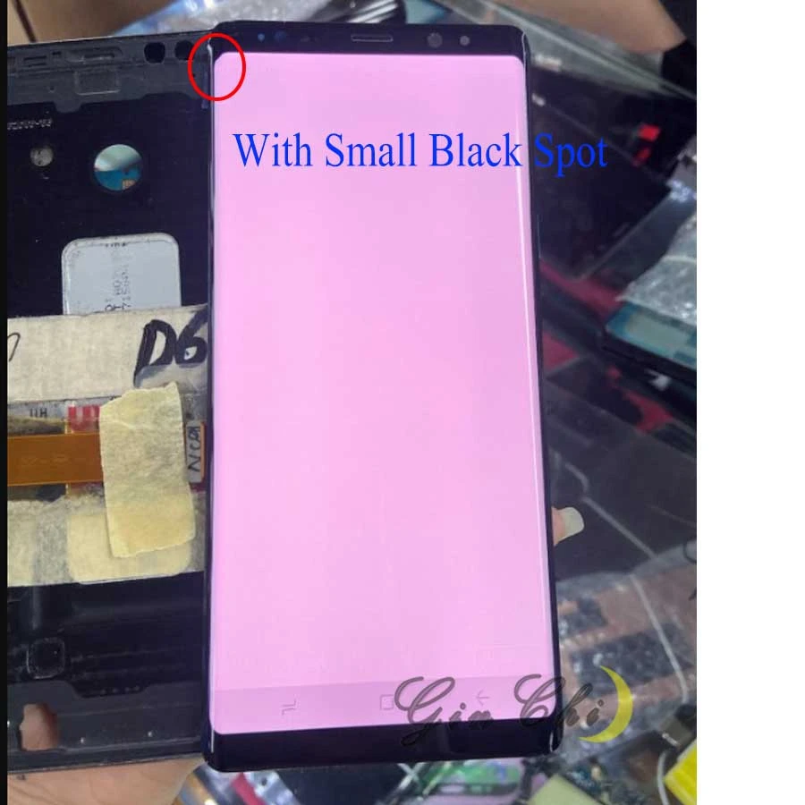 

For Samsung Note 8 LCD Display Touch N950 N950 LCD Display For Samsung Note8 LCD Red Screen and with small black spot as photo