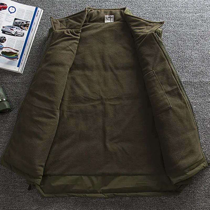 Autumn Men's Military Tactical Vest OutdoorsTravel Fishing Climbing Sport Photography Multi-pocket Cotton Women's Warm Waistcoat