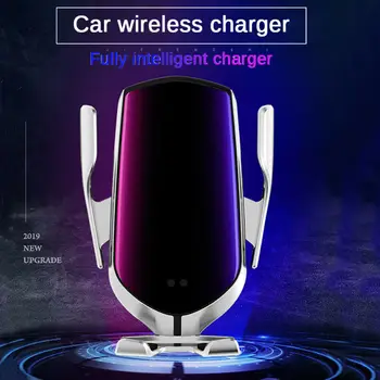 

10W Wireless Car Charger Automatic Clamping Fast Charging Mount GPS Smart Sensor For iPhone Samsung Google Universal Charger
