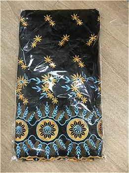 

High quality bazin riche brocade brode bazin brode black african lace faric with beads nigerian lace fabric 5+2yards/lot